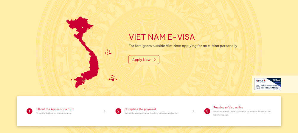 Log into Vietnam National Electronic Visa system to apply for e-Visa 